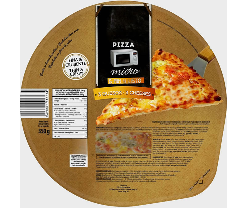 Pizza 3 Cheeses Microwave