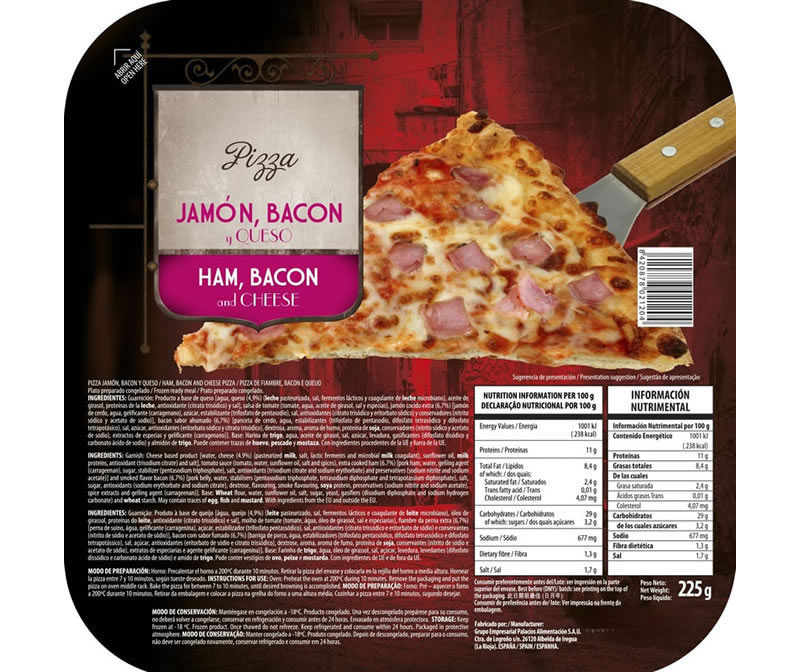Mini Pizza Ham and Bacon Microwave