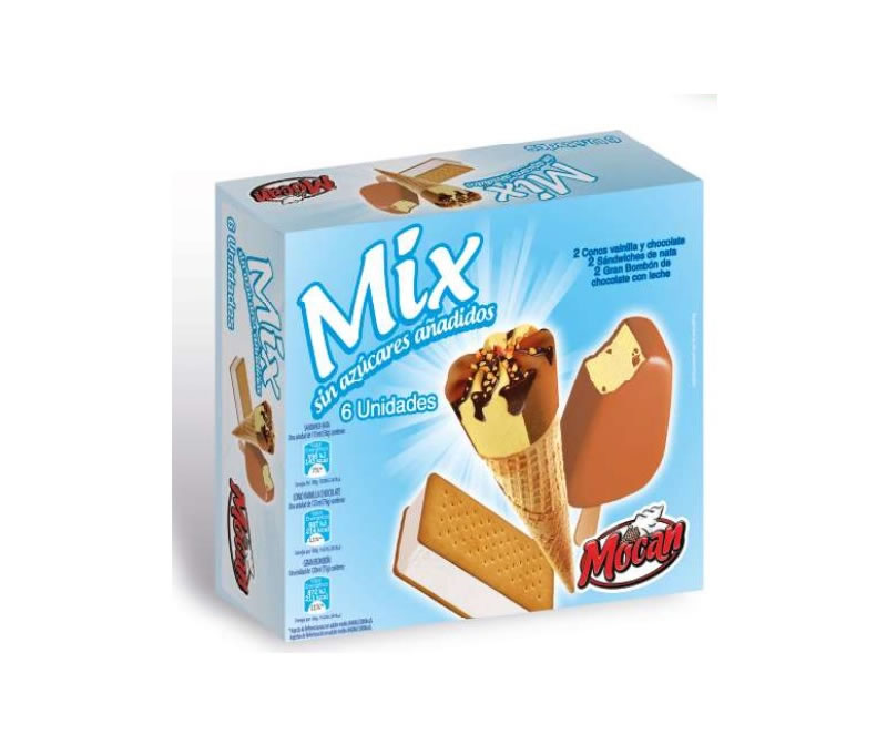 Ice cream pack 6 sugar free mix